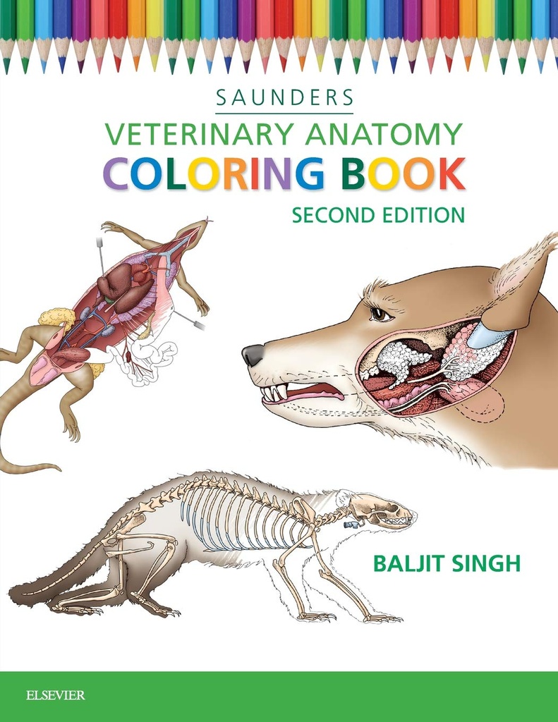 Veterinary Anatomy Coloring Book: 2ed
